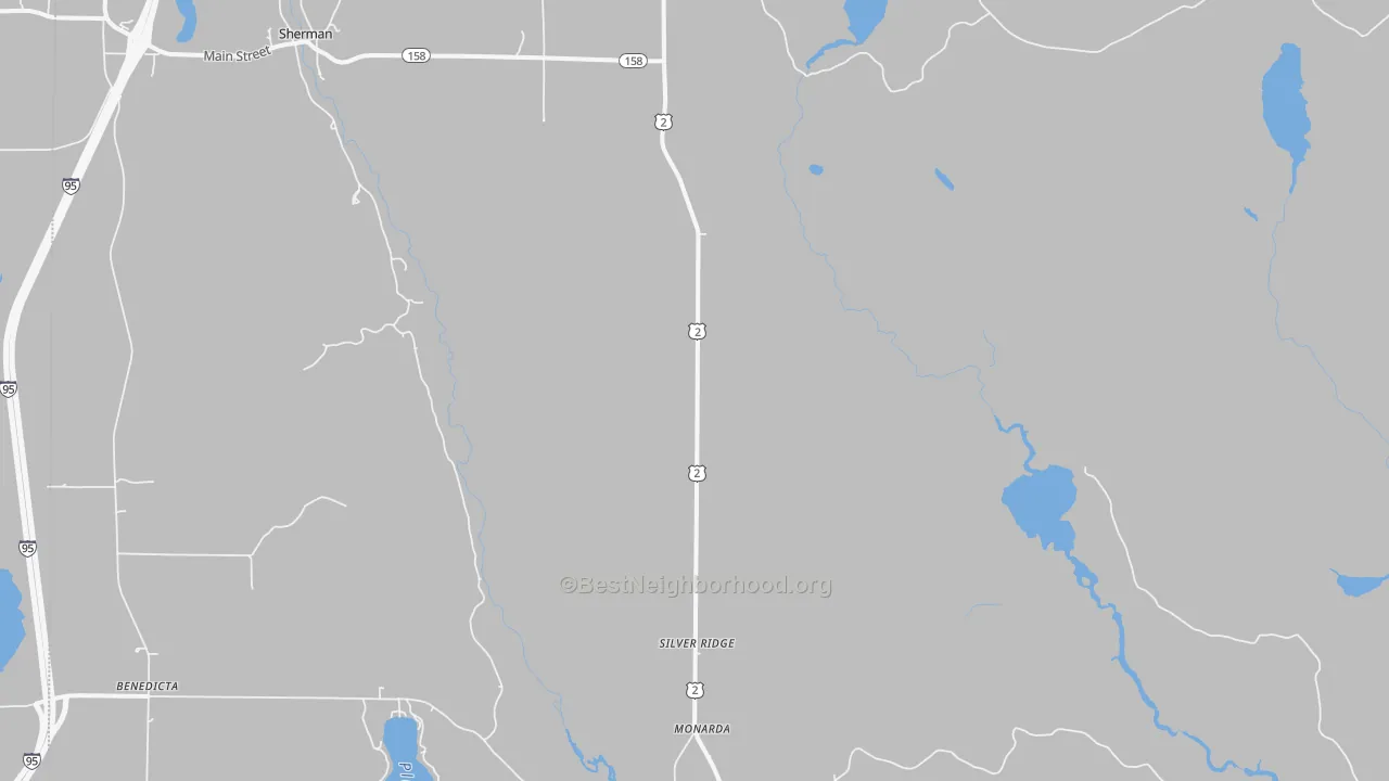 Transit Grade map of Silver Ridge, ME