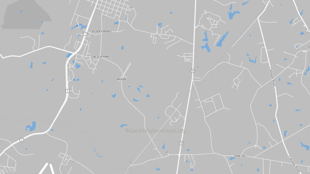 Transit Grade map of Silver Spring, NC