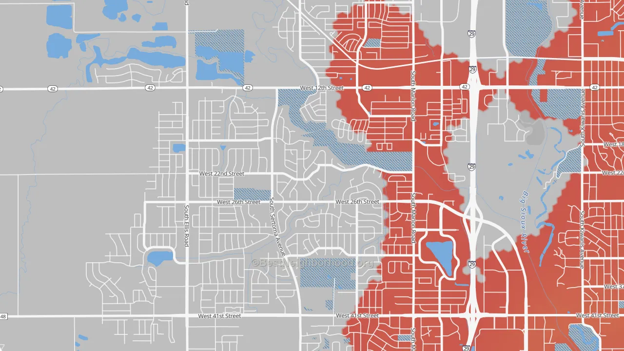 Transit Grade map of Silver Valley Addition, Sioux Falls, SD