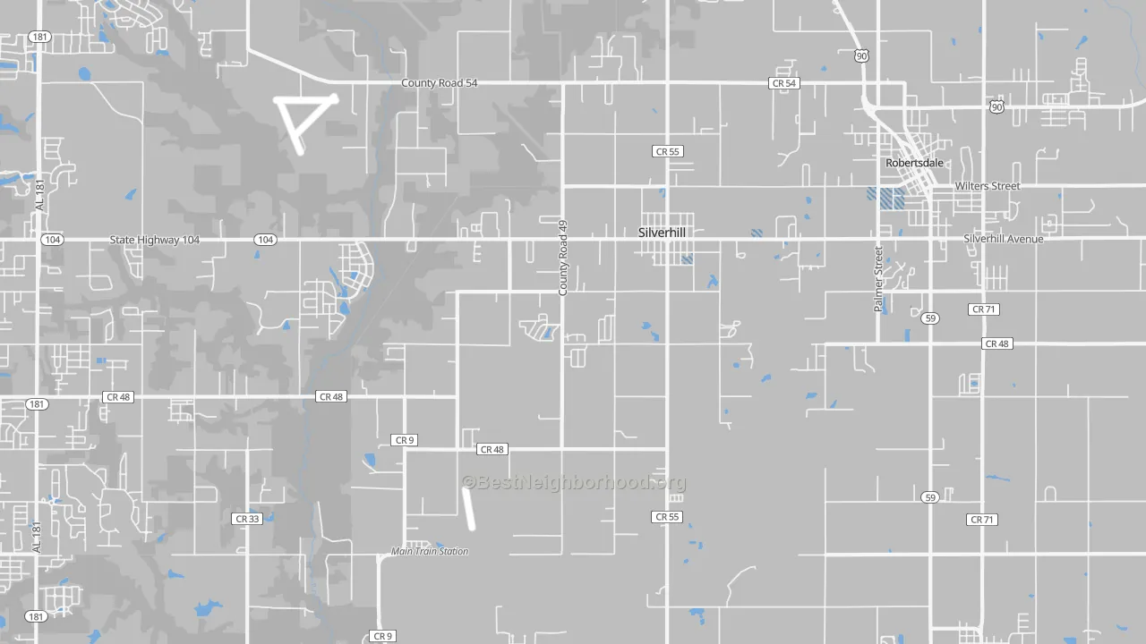 Transit Grade map of Silverhill, AL