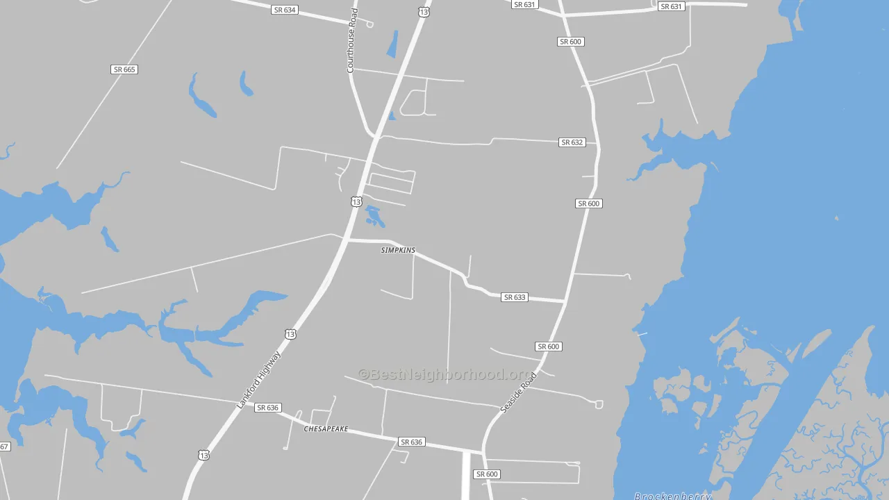 Transit Grade map of Simpkins, VA