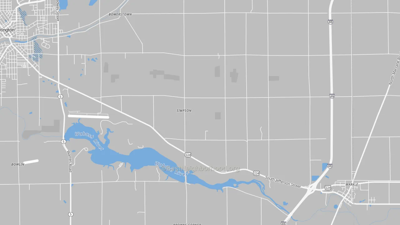 Transit Grade map of Simpson, IN