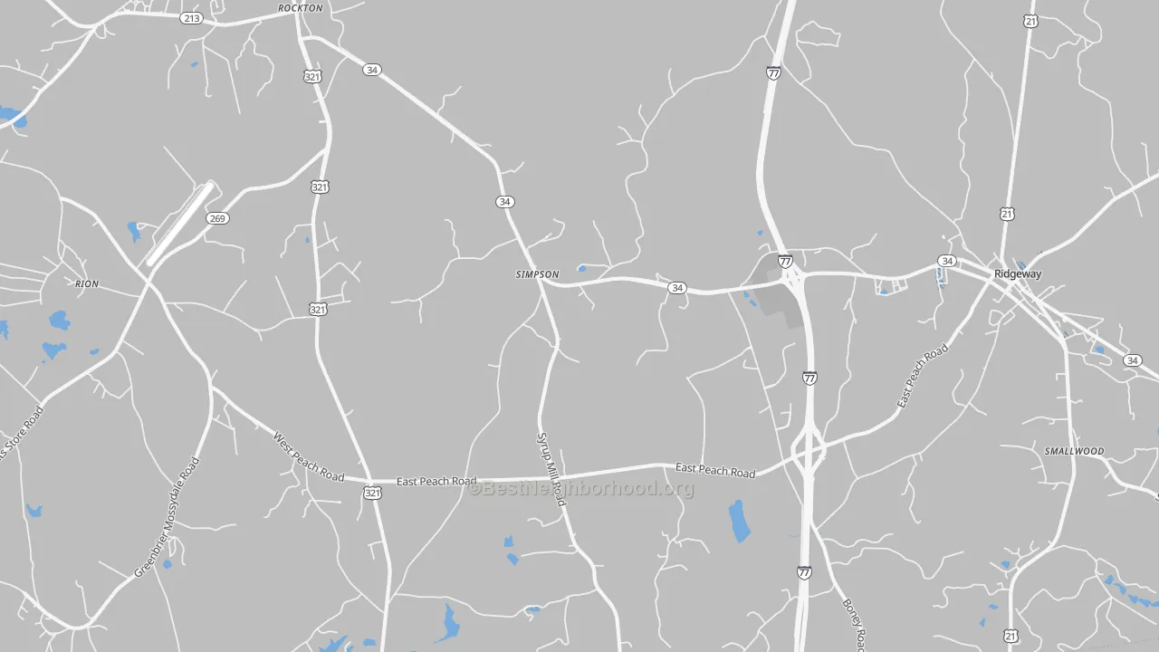 Transit Grade map of Simpson, SC