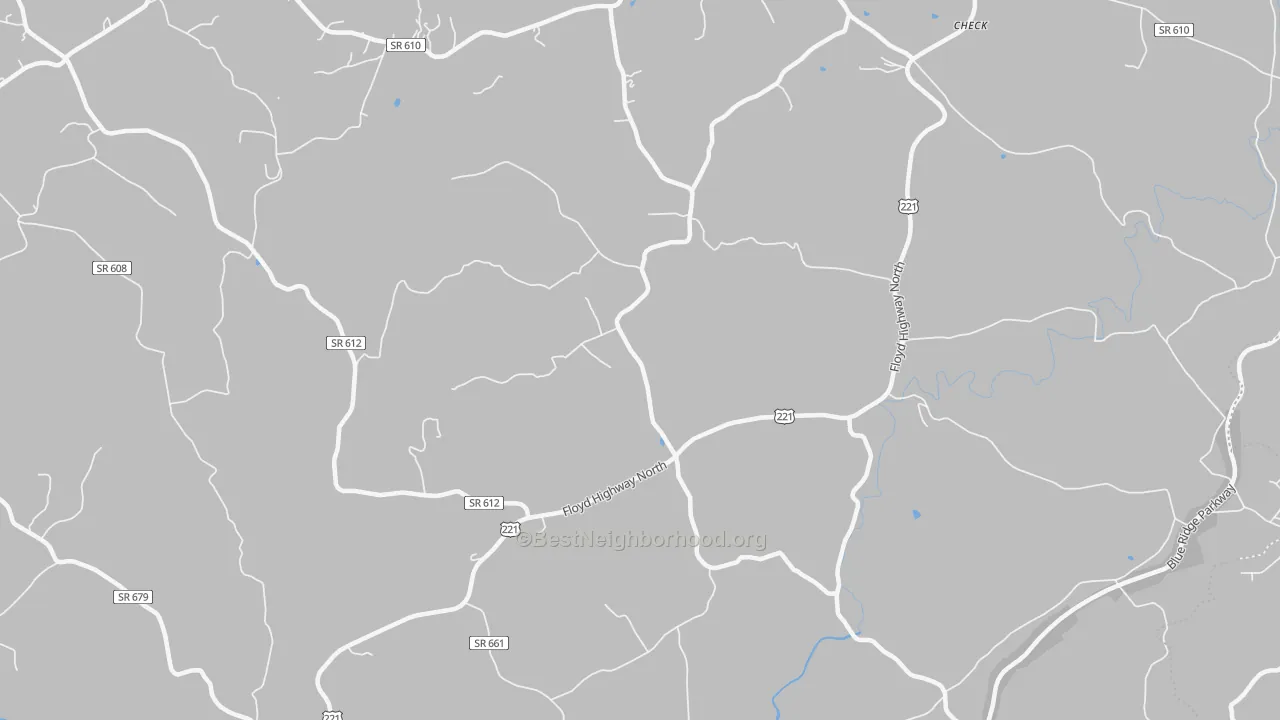 Transit Grade map of Simpsons, VA