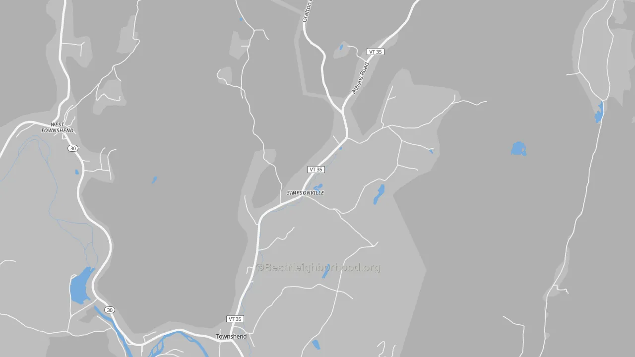 Transit Grade map of Simpsonville, VT