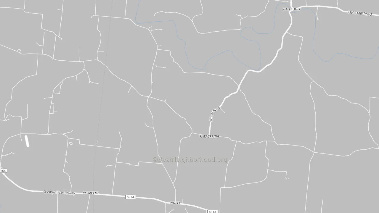 Transit Grade map of Sims Spring, TN