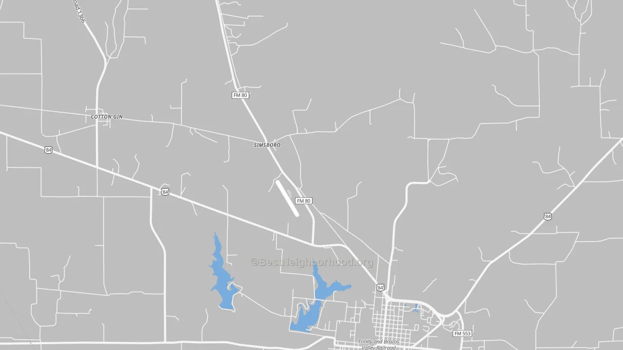 Transit Grade map of Simsboro, TX