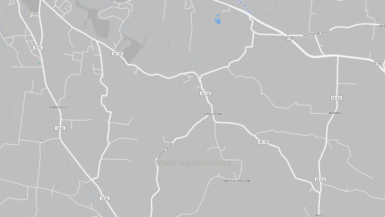 Transit Grade map of Singleton, TN