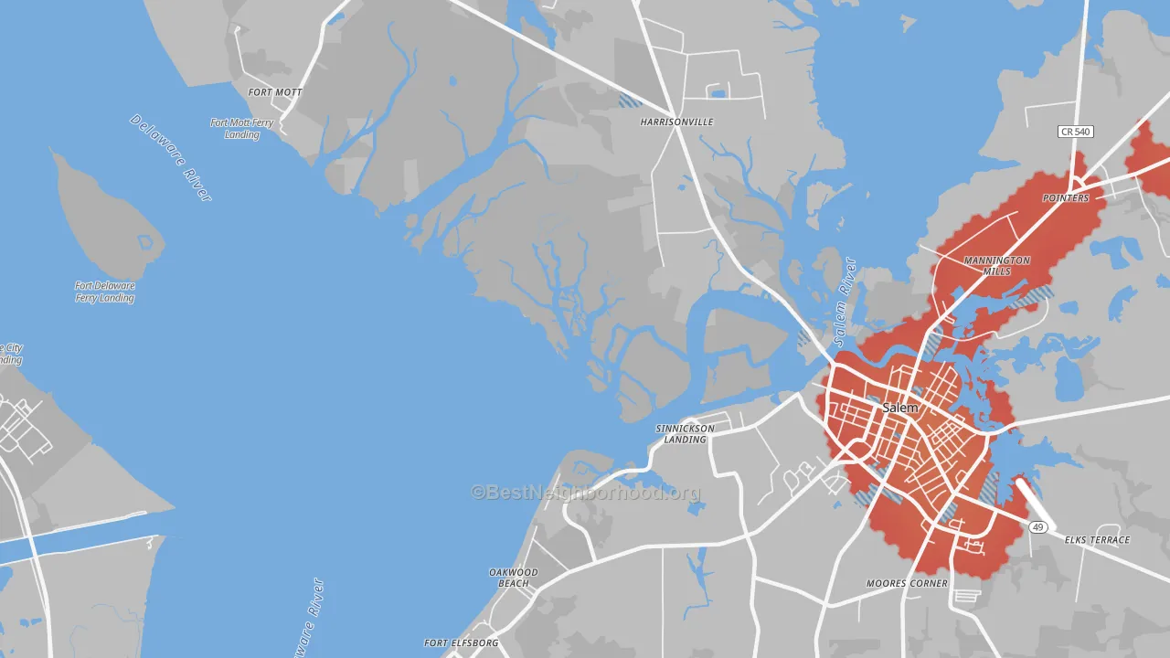 Transit Grade map of Sinnickson Landing, NJ