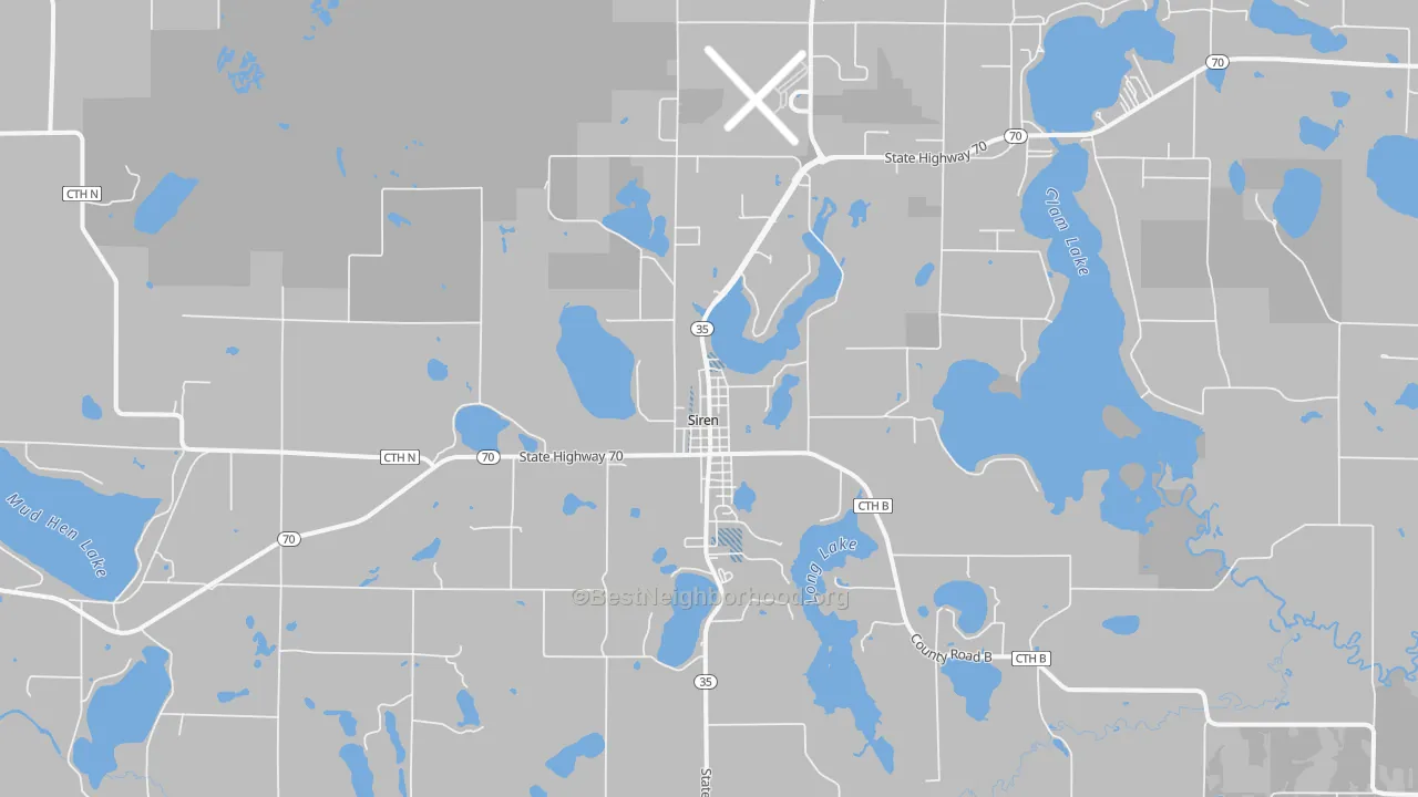 Transit Grade map of Siren, WI