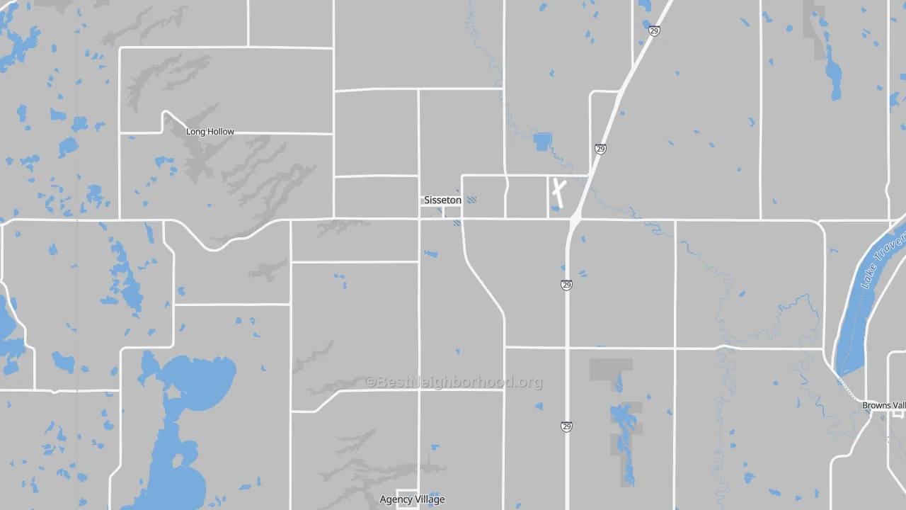 Transit Grade map of Sisseton, SD