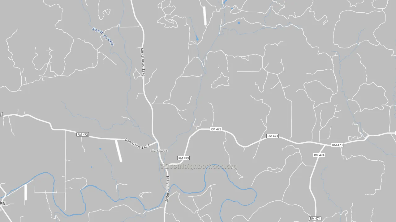 Transit Grade map of Sisterdale, TX