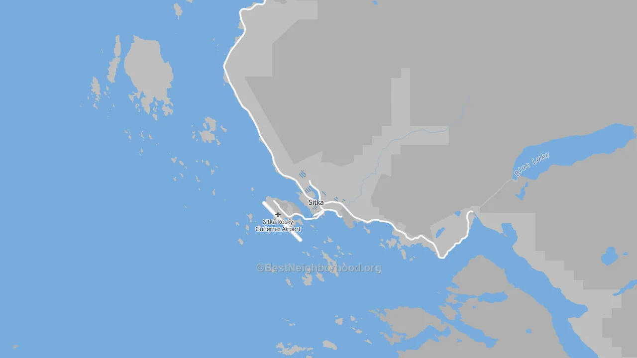 Transit Grade map of Sitka City and Borough, AK