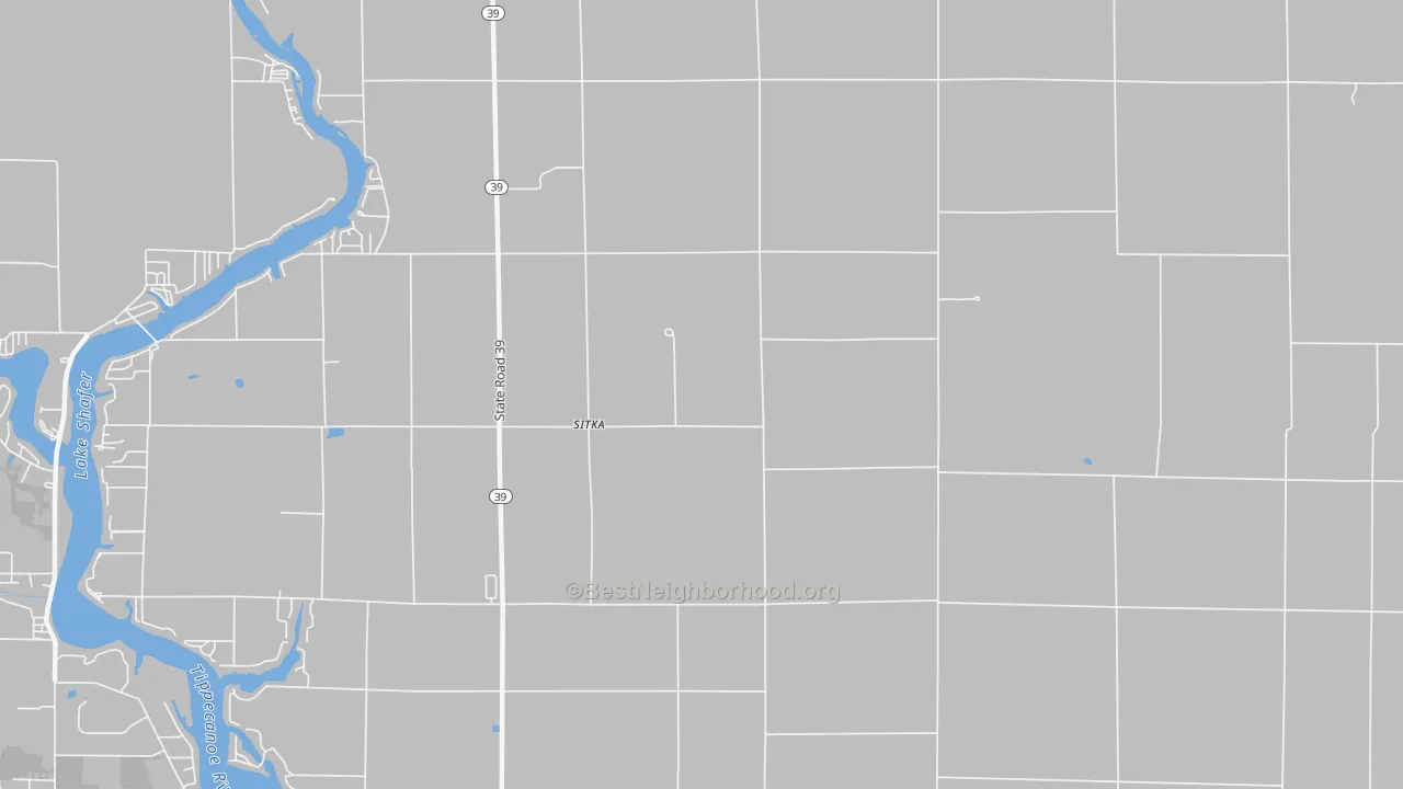 Transit Grade map of Sitka, IN