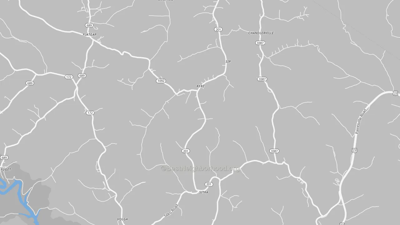 Transit Grade map of Sitka, KY