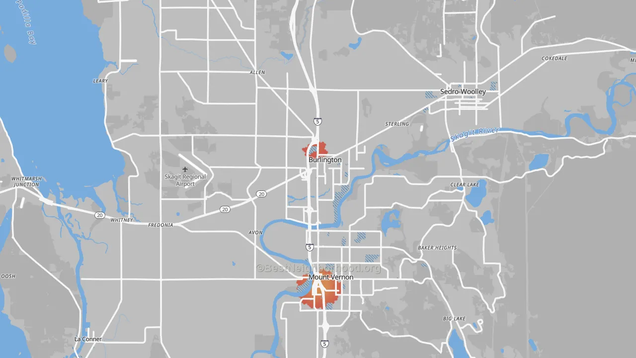 Transit Grade map of Skagit County, WA