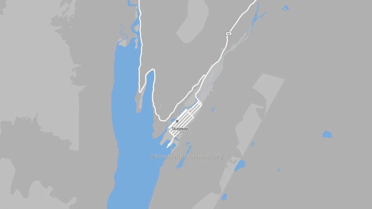 Transit Grade map of Skagway, AK