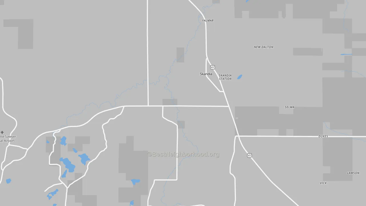 Transit Grade map of Skandia, MI