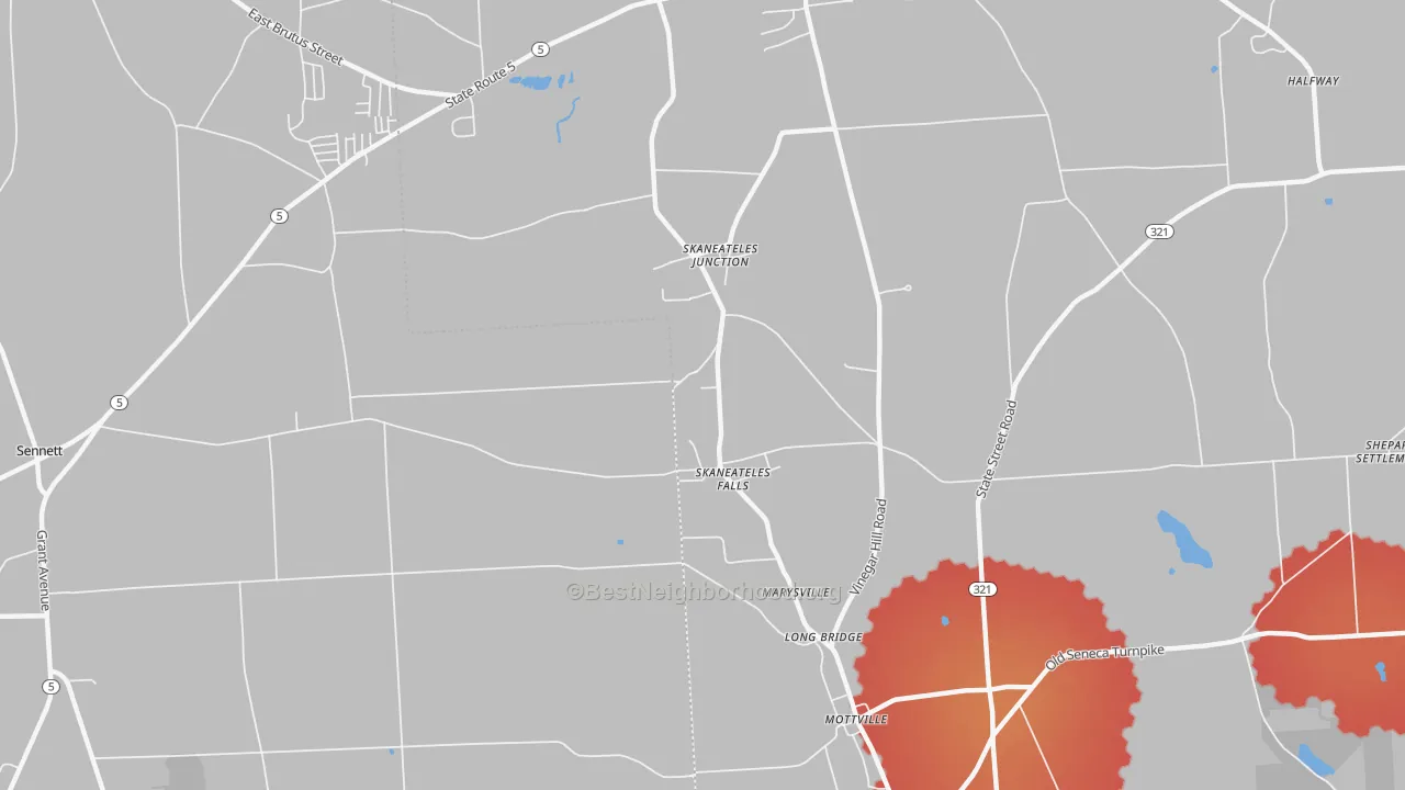 Transit Grade map of Skaneateles Falls, NY