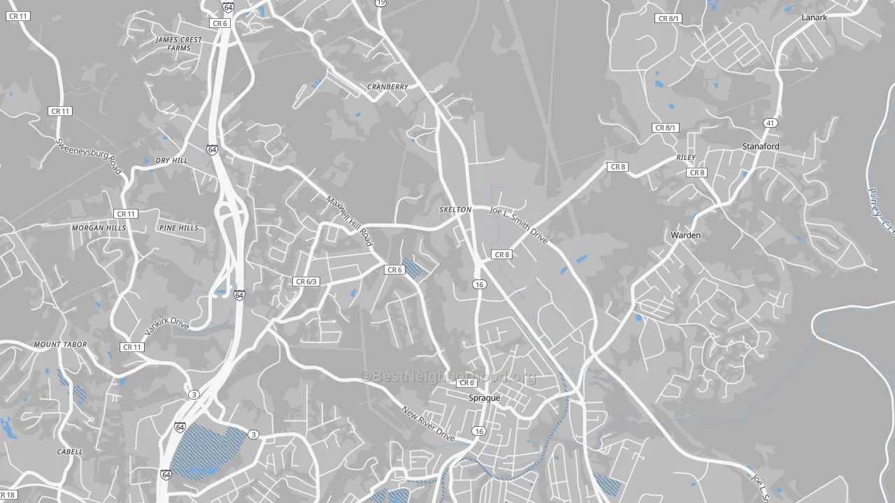 Transit Grade map of Skelton, WV