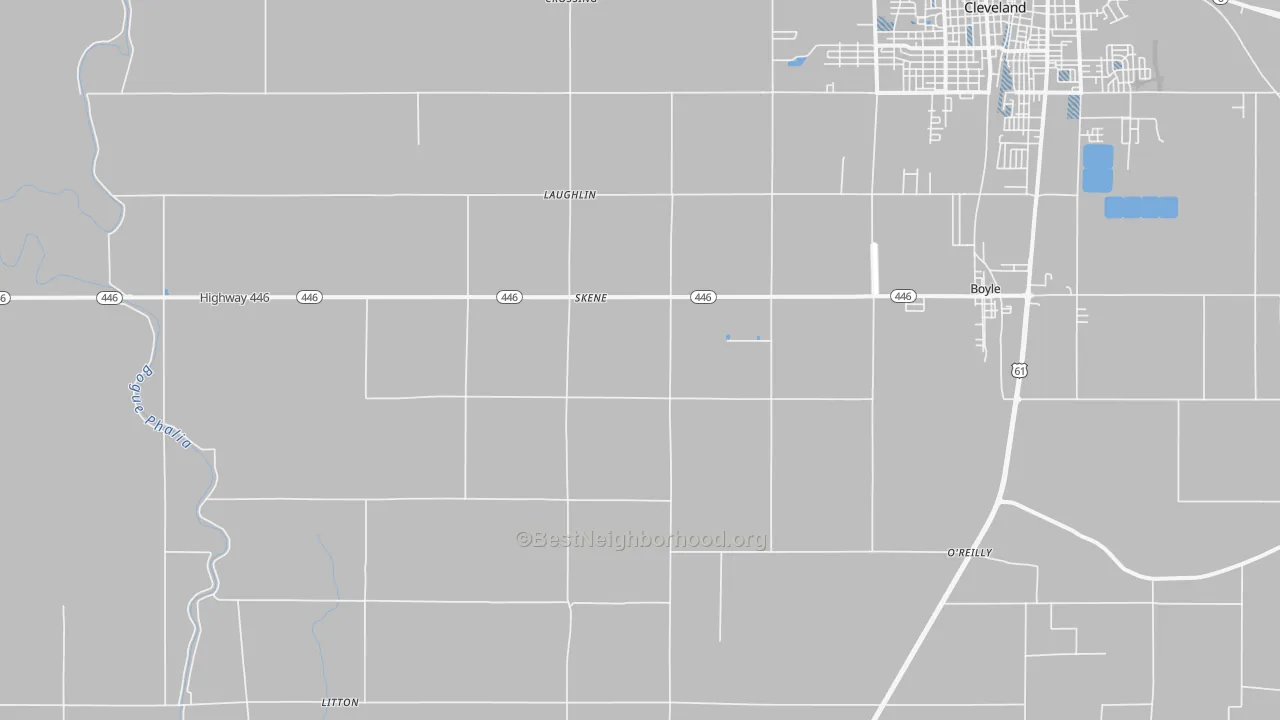Transit Grade map of Skene, MS