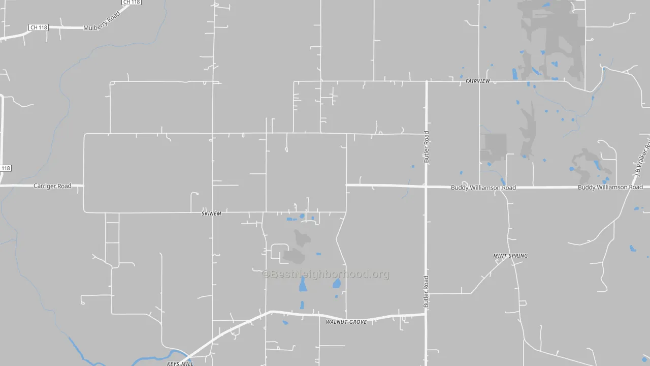 Transit Grade map of Skinem, AL
