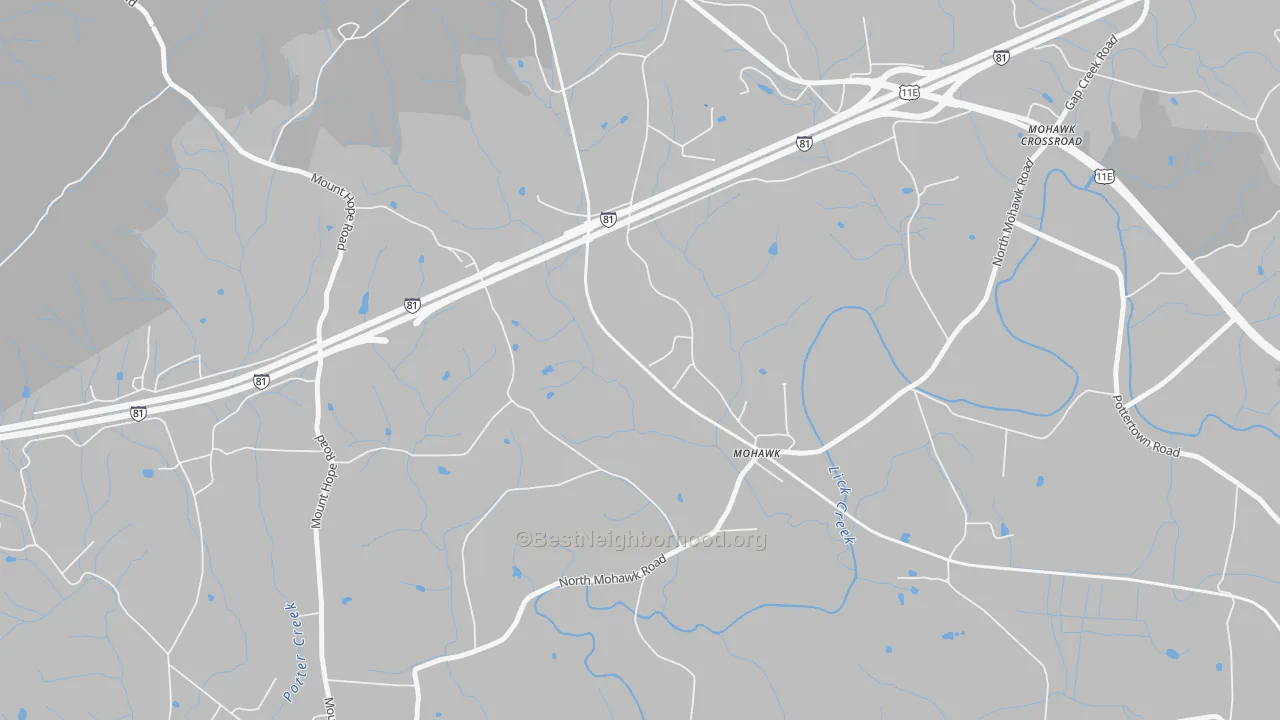 Transit Grade map of Skinner Crossroad, TN