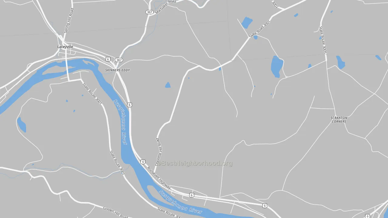 Transit Grade map of Skinners Eddy, PA