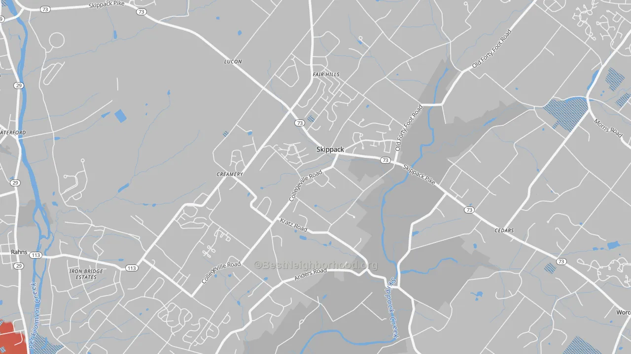 Transit Grade map of Skippack, PA