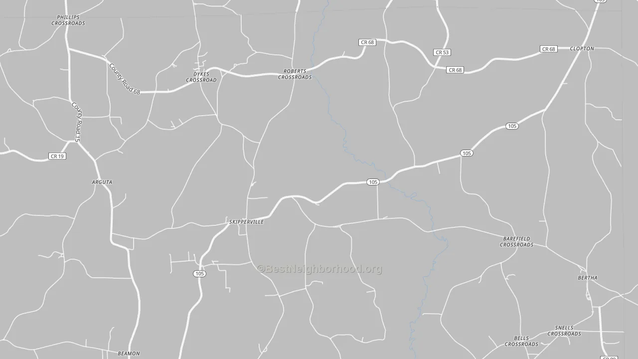 Transit Grade map of Skipperville, AL