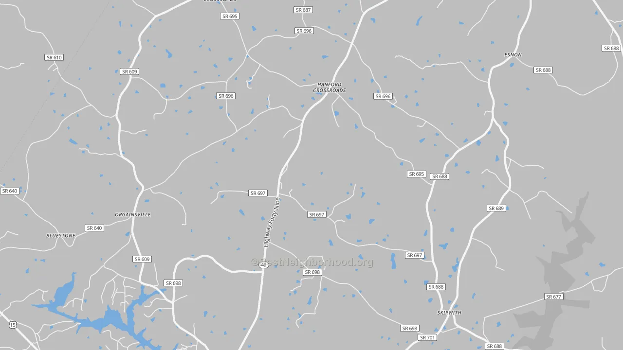 Transit Grade map of Skipwith, VA