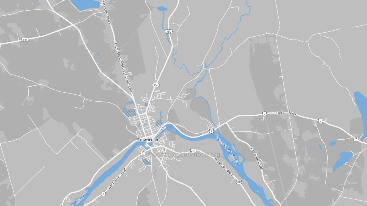 Transit Grade map of Skowhegan, ME