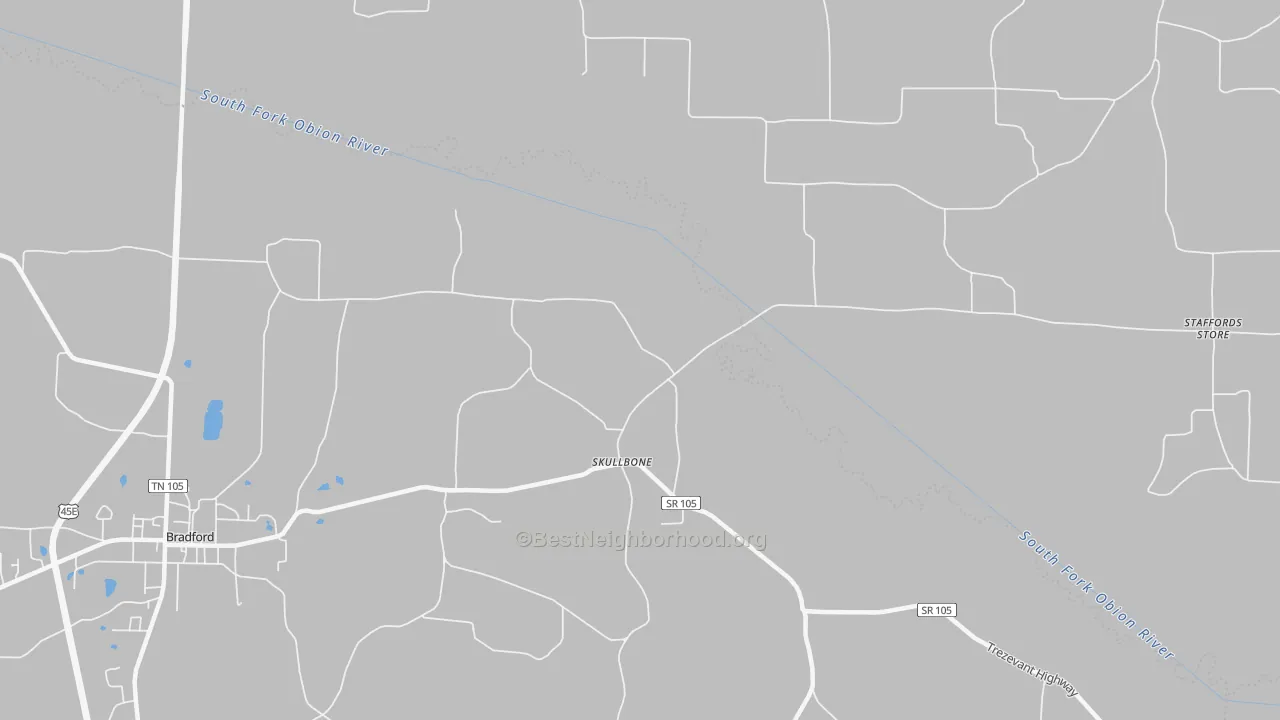 Transit Grade map of Skullbone, TN