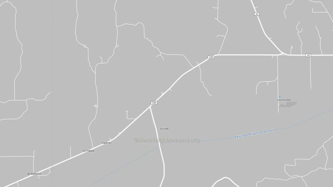 Transit Grade map of Skuna, MS