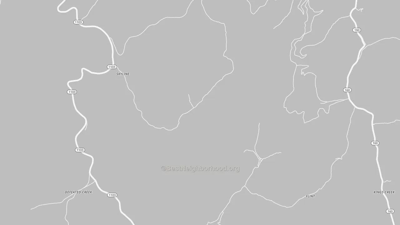 Transit Grade map of Skyline, KY
