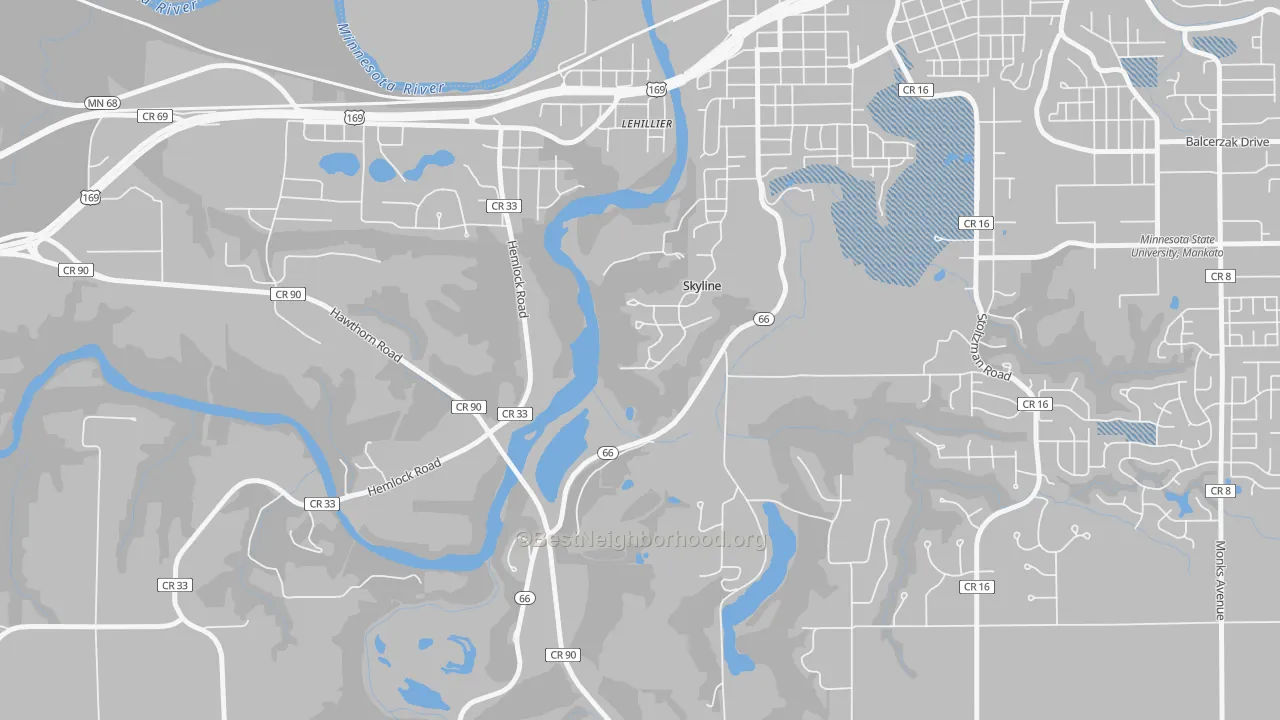 Transit Grade map of Skyline, MN
