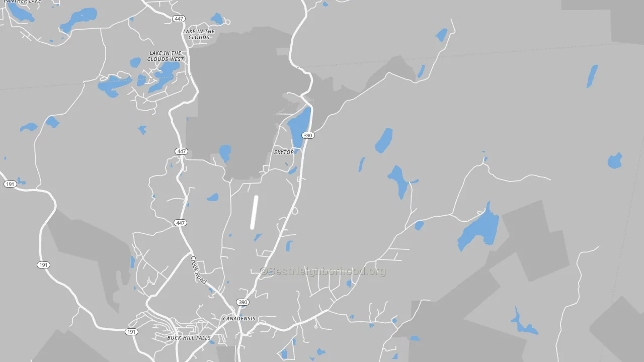 Transit Grade map of Skytop, PA