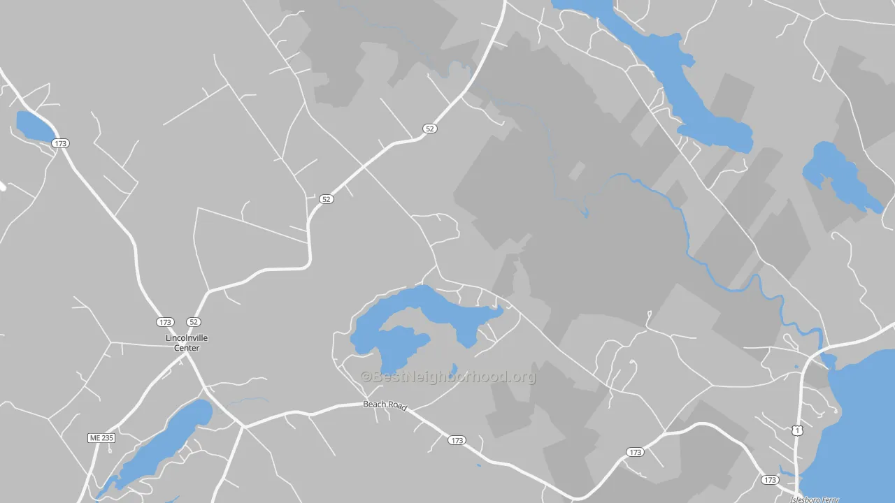 Transit Grade map of Slab City, ME