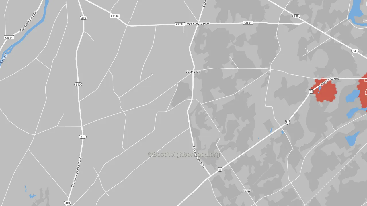 Transit Grade map of Slab City, NY