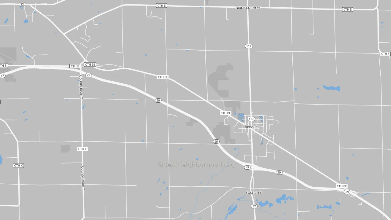 Transit Grade map of Slab City, WI