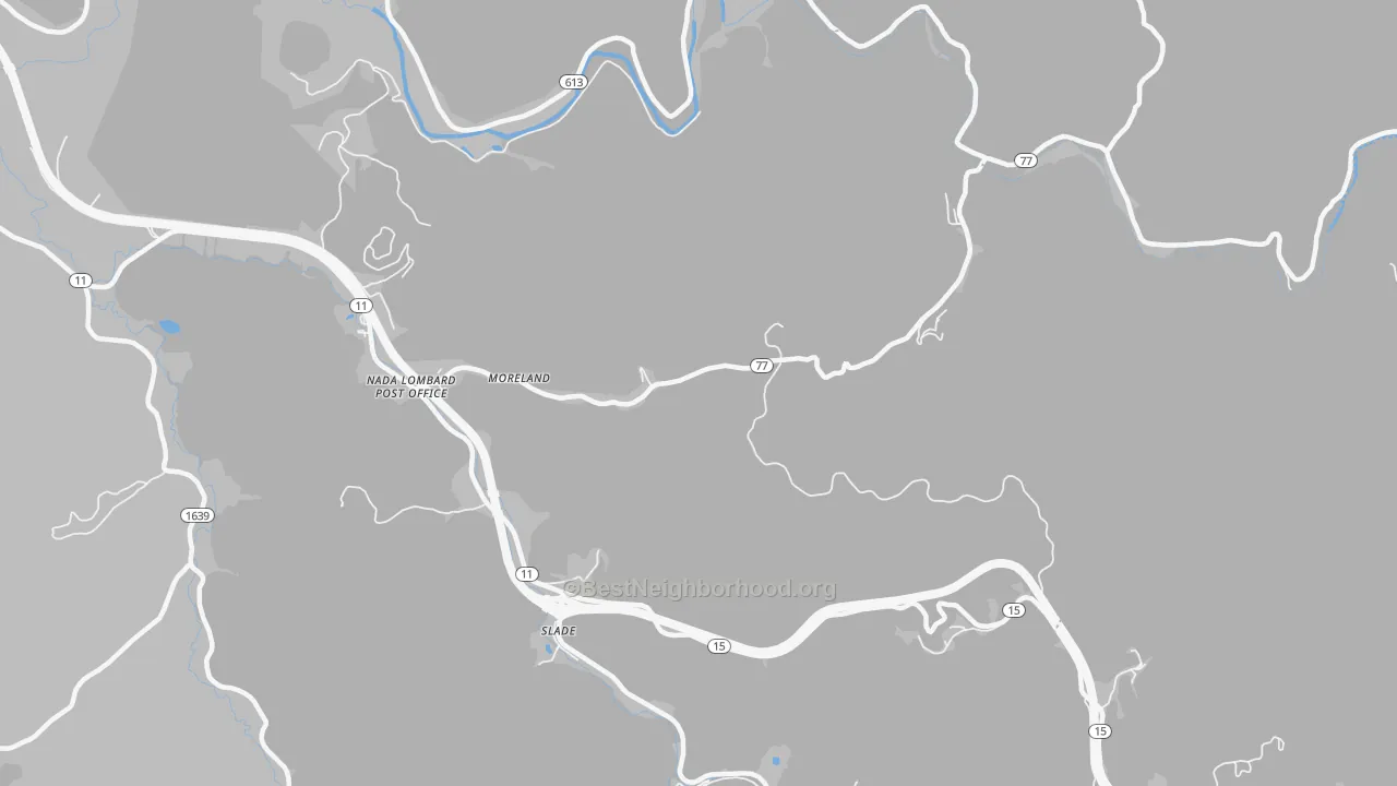 Transit Grade map of Slade, KY