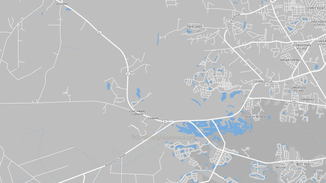 Transit Grade map of Slandsville, SC