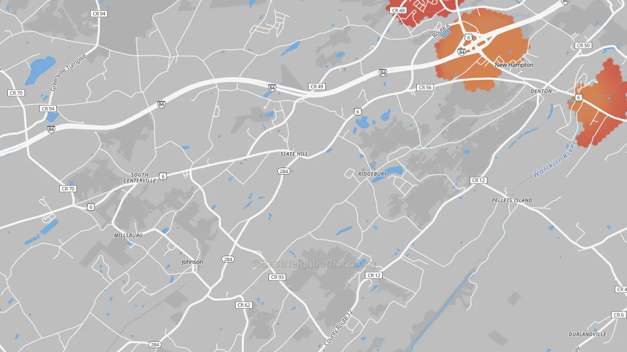 Transit Grade map of Slate Hill, NY