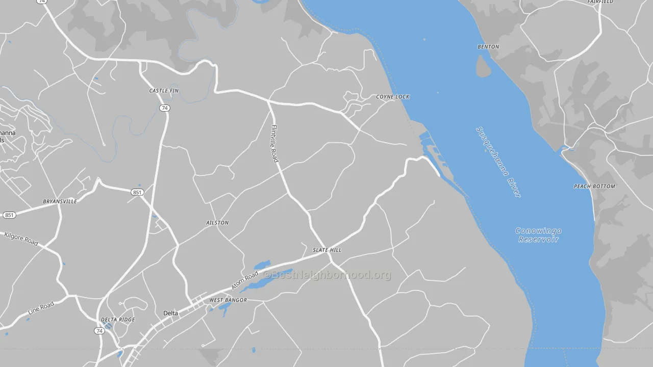 Transit Grade map of Slate Hill, PA