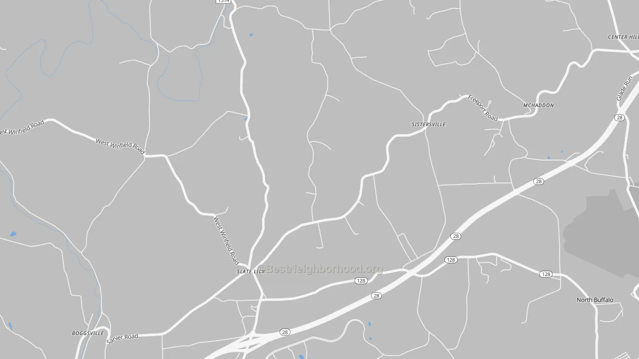 Transit Grade map of Slate Lick, PA