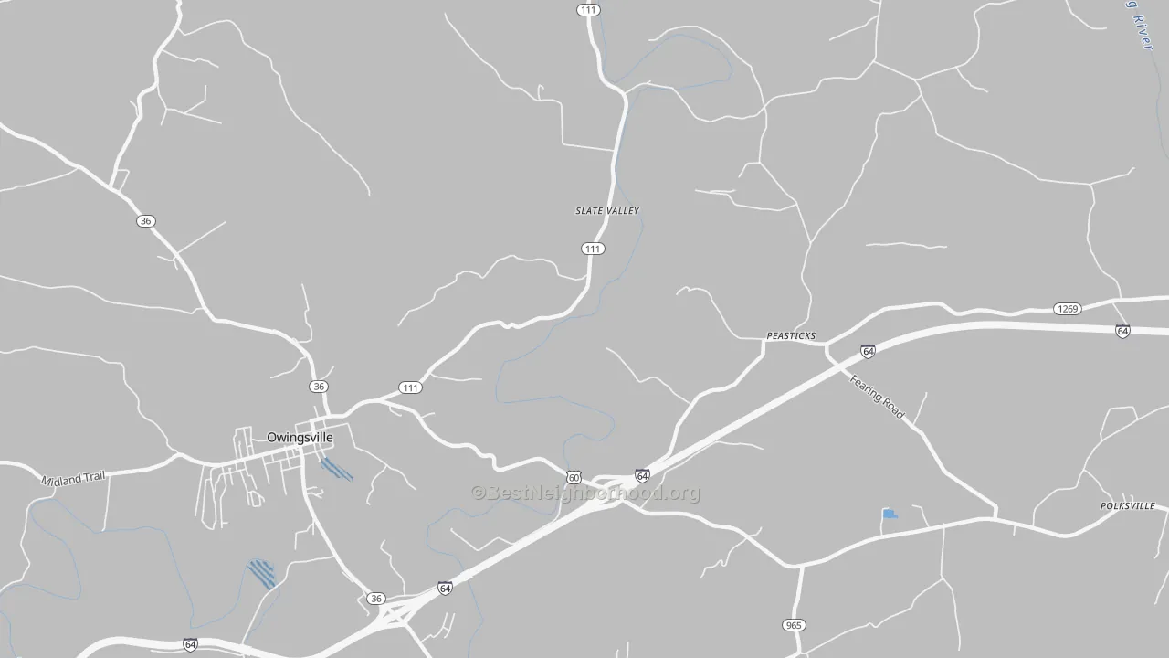 Transit Grade map of Slate Valley, KY