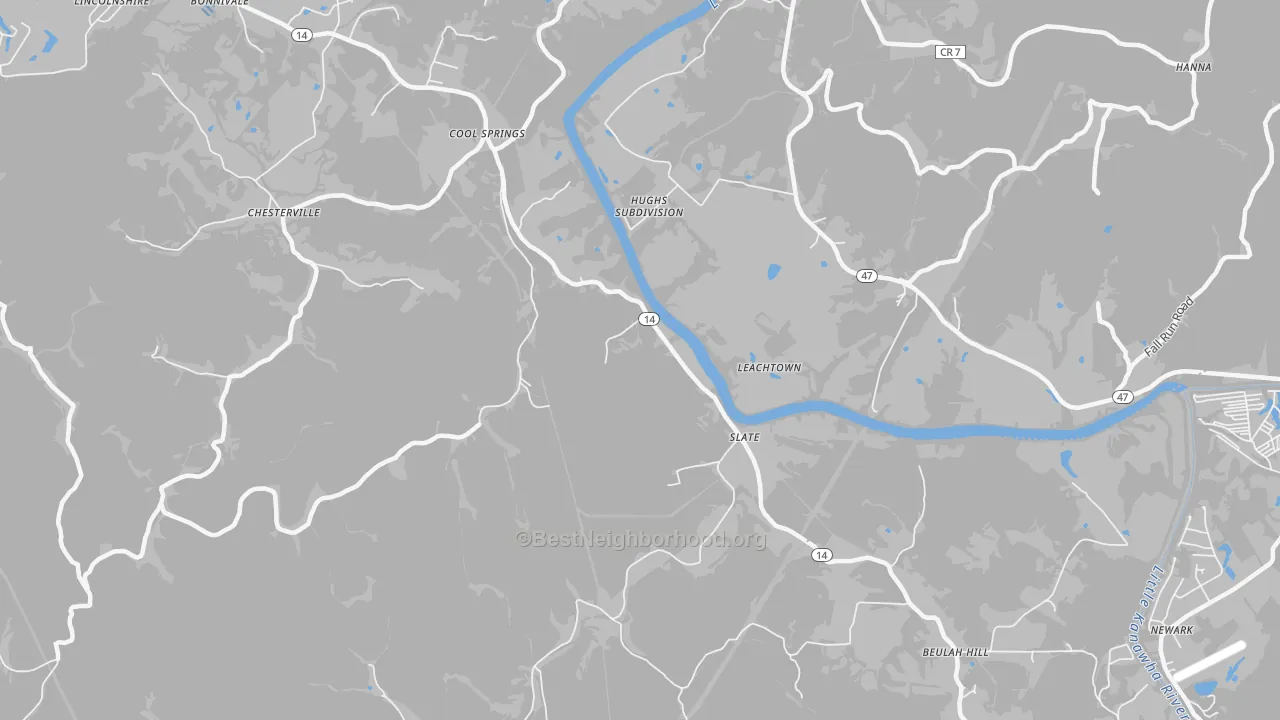 Transit Grade map of Slate, WV