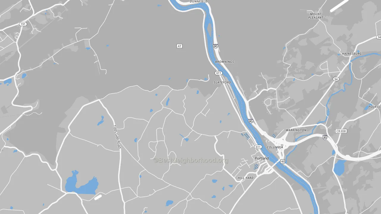 Transit Grade map of Slateford, PA