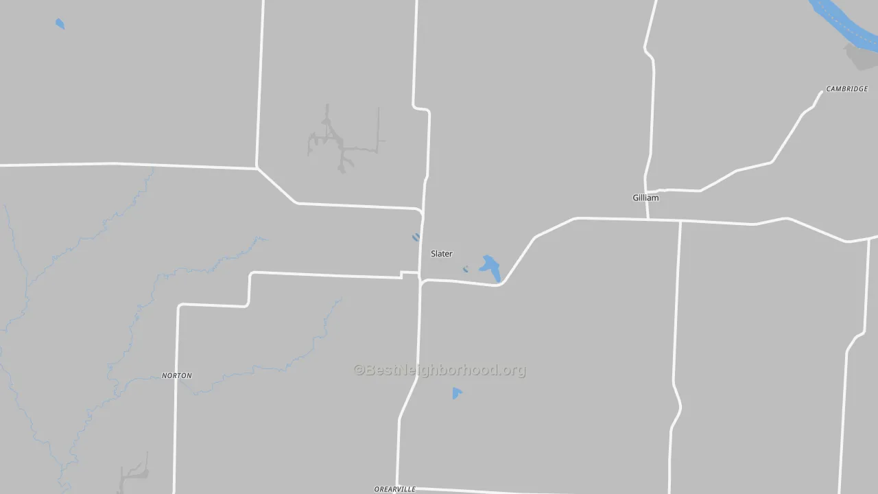 Transit Grade map of Slater, MO