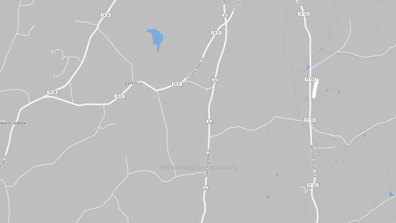 Transit Grade map of Slateville, NY